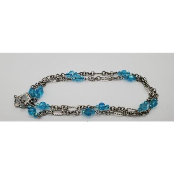 Kirks Folly Toggle Clasp Silver Necklace & Aurora Borealis Crystal Beads. - Picture 11 of 15